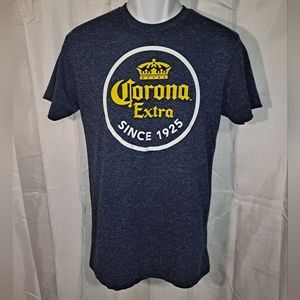 Corona Extra T-shirt Adult Medium Unisex Women/Men Blue Short Sleeve Crew Neck